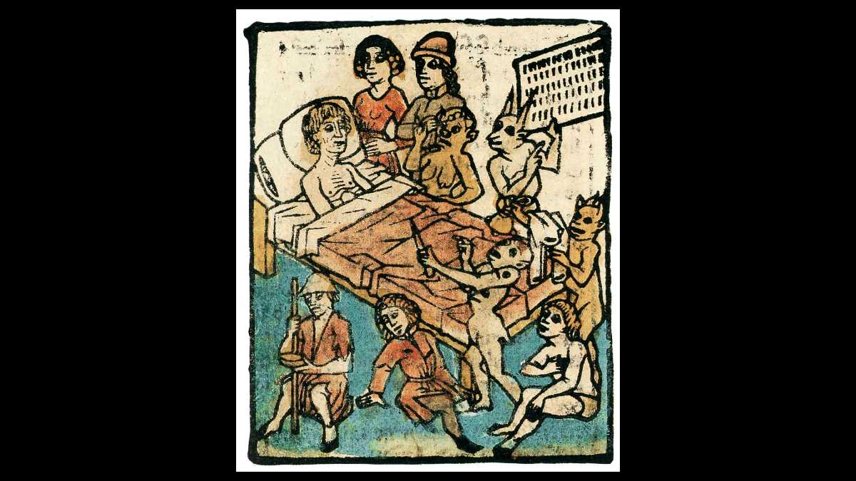 Ars moriendi, 1460. Wikimedia Commons / Gutenberg Museum