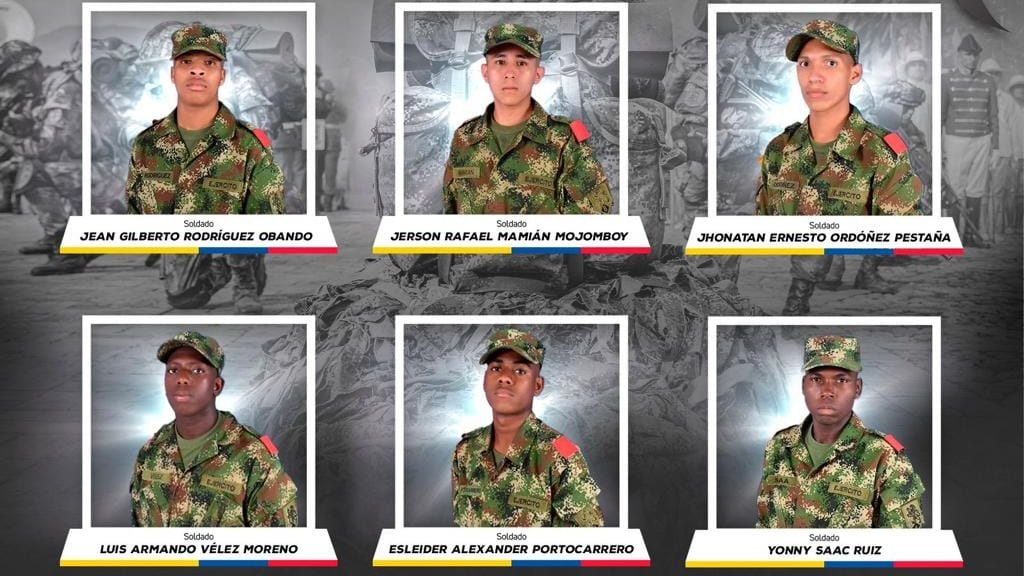 Ellos son los soldados asesinados por las narcodisidencias esta madrugada en el Cauca: sus familias están desesperadas.