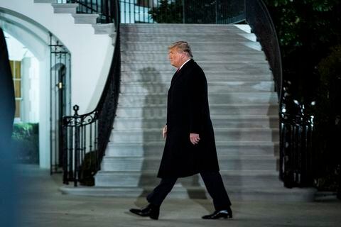 El presidente Donald Trump regresando a su hogar. (Foto por Jabin Botsford/The Washington Post via Getty Images)