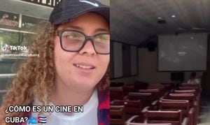 El video de la joven mostrando cómo es una sala de cine en Cuba se hizo viral en TikTok.