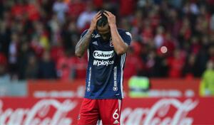 David Loaiza se lamenta en un juego de Copa Libertadores 2023
