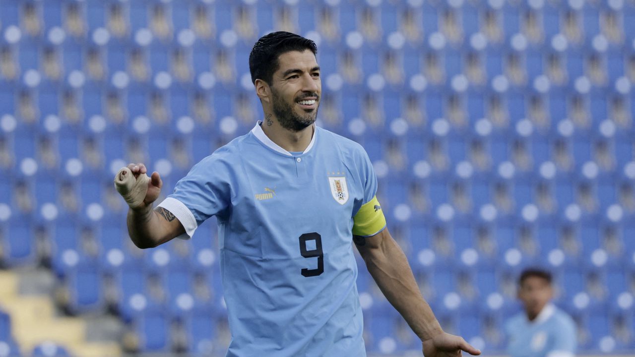 Soccer Football - International Friendly - Iran v Uruguay - NV Arena, St Poelten, Austria - September 23, 2022  Uruguay's Luis Suarez reacts REUTERS/Leonhard Foeger