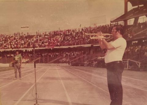 Aldermar Giraldo Arango fue el trompetista del estadio Pascual Guerrero desde inicios de la década del 80.