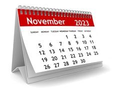 Calendario noviembre 2023