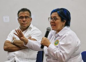 Secretaria del Interior, Ana María Forero anuncia nuevas estrategias para combatir la trata de personas en Cartagena.