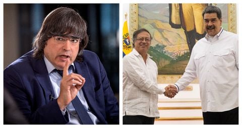 Jaime Bayly, y Gustavo Petro con Nicolás Maduro