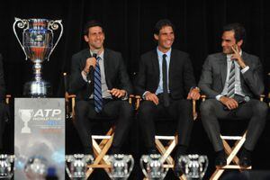 Novak Djokovic, Rafael Nadal y Roger Federer.