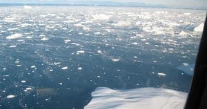 Oanóramica del occidente de Groenlandia y el glaciar Fiordo de Ilulissat. (Foto: AFP/Archivo SEMANA)