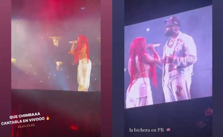 Imágenes de la presentación de Karol G en Puerto Rico, durante el concierto de Eladio Carrión.