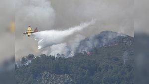 La UE ha advertido que los incendios forestales serán más frecuentes este verano debido a las altas temperaturas relacionadas con el cambio climático. Foto: Gustavo Valiente Herrero/Europa Press vía AP.