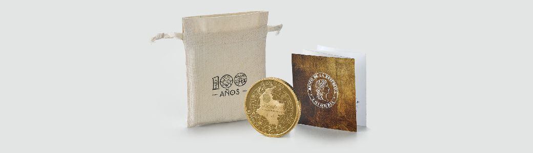 La moneda conmemorativa de los 100 años del Banco de la República.