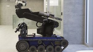 Robots con explosivos que podría utilizar la Policía de San Francisco, en Estados Unidos.