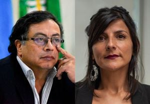 Presidente Gustavo Petro y la ministra de Minas Irene Vélez