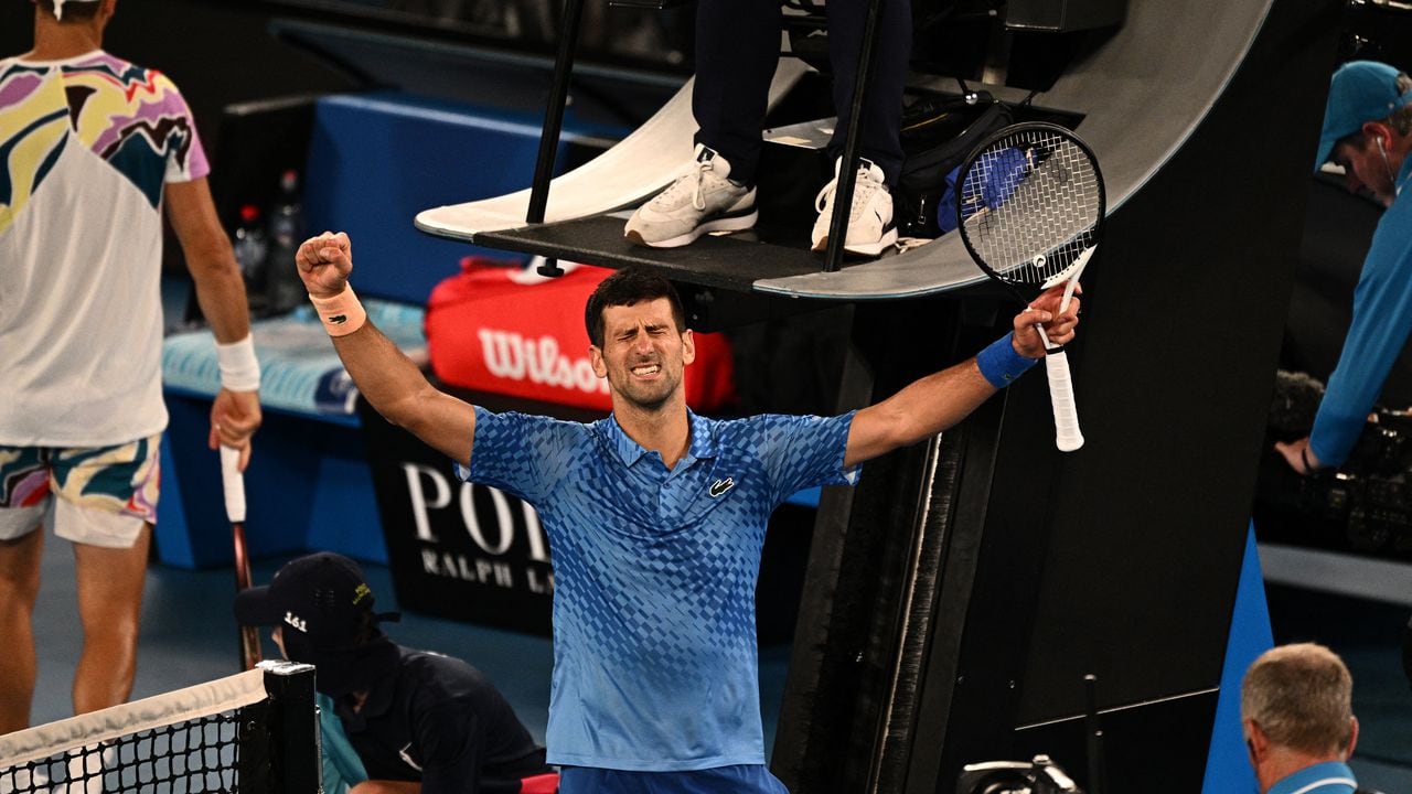 Novak Djokovic celebró su triunfo antes Grigor Dimitrov