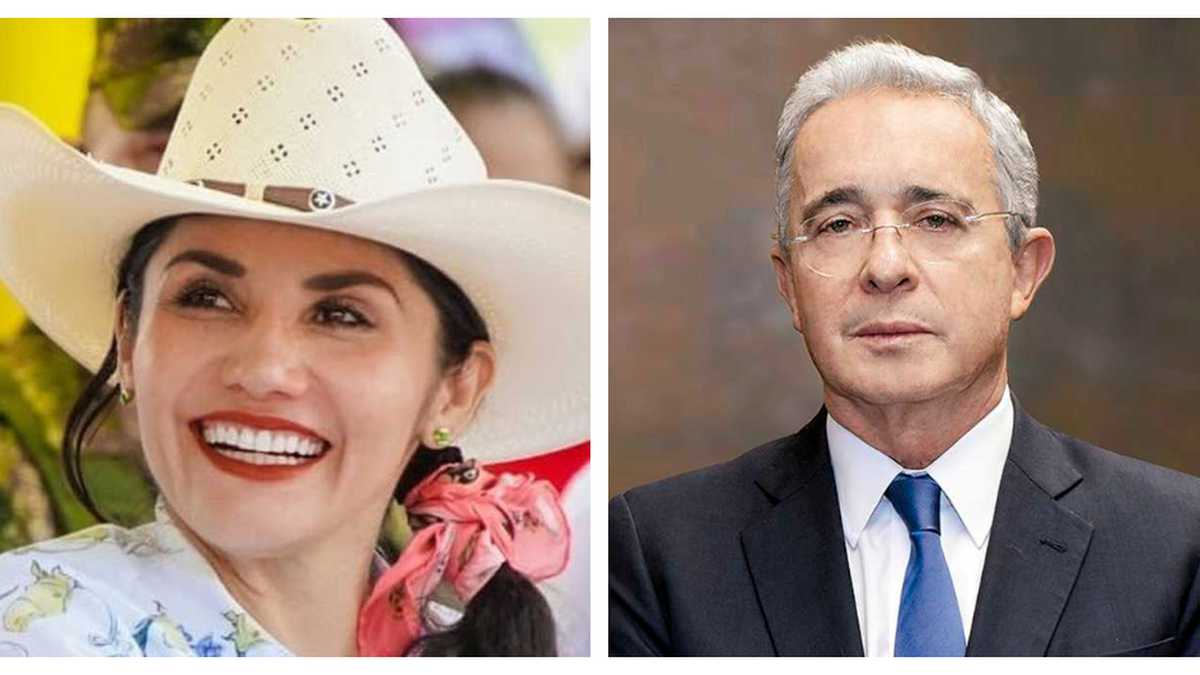 Amanda Rocío González y Álvaro Uribe.