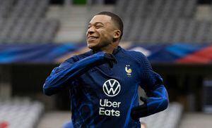 Kylian Mbappé entrenando