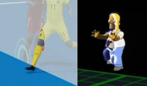 En redes sociales establecieron similitudes entre el modelo 3D del VAR y un capítulo de 'Los Simpson'.