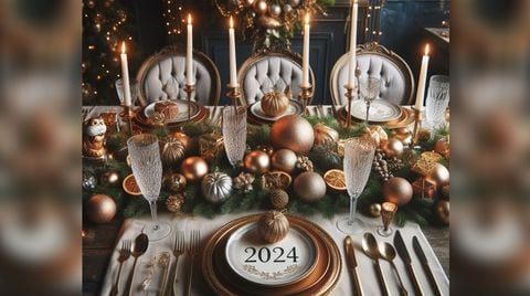 La decoración es un detalle especial para la cena de Año Nuevo.