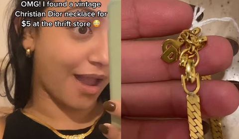 La mujer se sorprendió después de encontrar un tesoro en una tienda de segunda mano