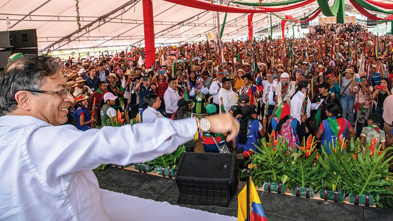  El presidente Gustavo Petro ha sido uno de los principales promotores de las guardias campesinas, indígenas y cimarronas. 
