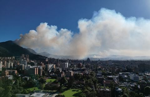Incendio  forestal en los cerros orientales  de Bogotá. 
Bogota enero 24 del 2023
Foto Guillermo Torres Reina / Semana
