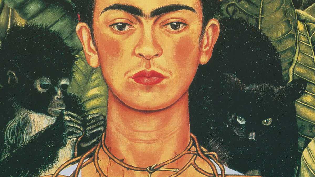 Frida fue una voz e imagen en el arte y la sociedad, dedicada a la representación de la mujer en la modernidad. Autorretrato con Mono (1938), de Frida Kahlo.