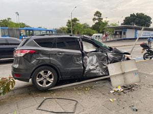 Carro donde se estrelló Freddy Rincón