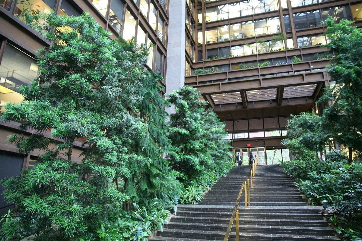 Las escaleras de la Ford Foundation