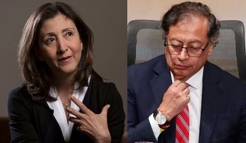 Ingrid Betancourt y el presidente Gustavo Petro.