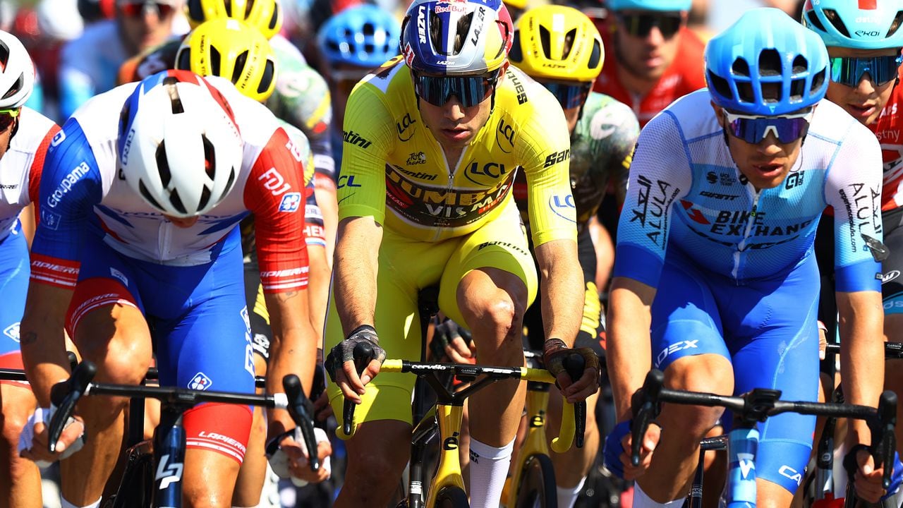 Wout Van Aert del Jumbo Visma durante la etapa 4 del Tour de Francia 2022