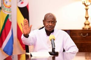 El presidente de Uganda, Yoweri Museveni
UGANDA MEDIA CENTRE
(Foto de ARCHIVO)
14/4/2020