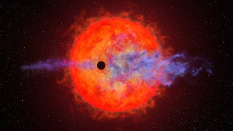 Estrella AU Microscopii, destrozando atmosfera de un mundo cercano a ella.