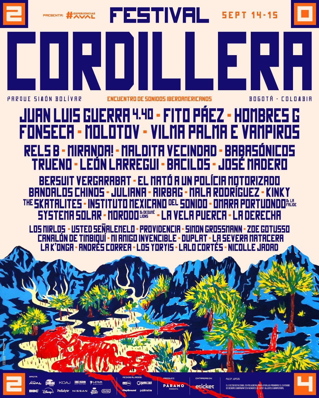 Cartel oficial del Festival Cordillera 2024.