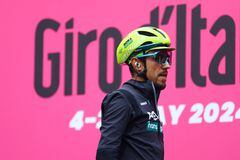 Team Bora's Colombian rider Daniel Martinez prepares to take the start of the 18th stage of the 107th Giro d'Italia cycling race, 178km between Fiera di Primiero and Padua on May 23, 2024. (Photo by Luca Bettini / AFP)