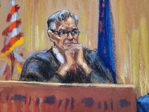 Judge Juan Merchan presides during the Trump Organization's criminal tax trial in Manhattan Criminal Court, New York City, U.S., November 15, 2022 in this courtroom sketch. REUTERS/Jane Rosenberg