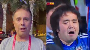 El periodista colombiano César Augusto Londoño se percató del parecido de un hincha japonés con él.