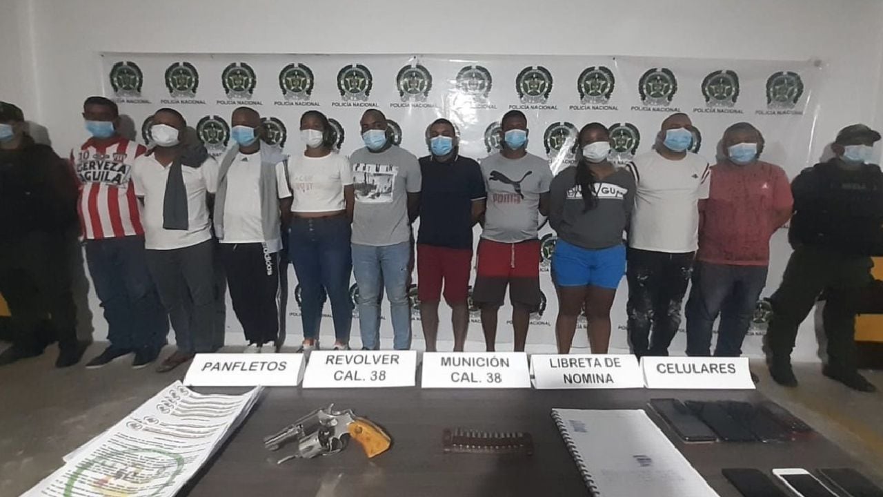 Los presuntos implicados fueron detenidos durante diligencias de allanamiento y registro realizadas por uniformados del Gaula de la de Policía Metropolitana de Barranquilla