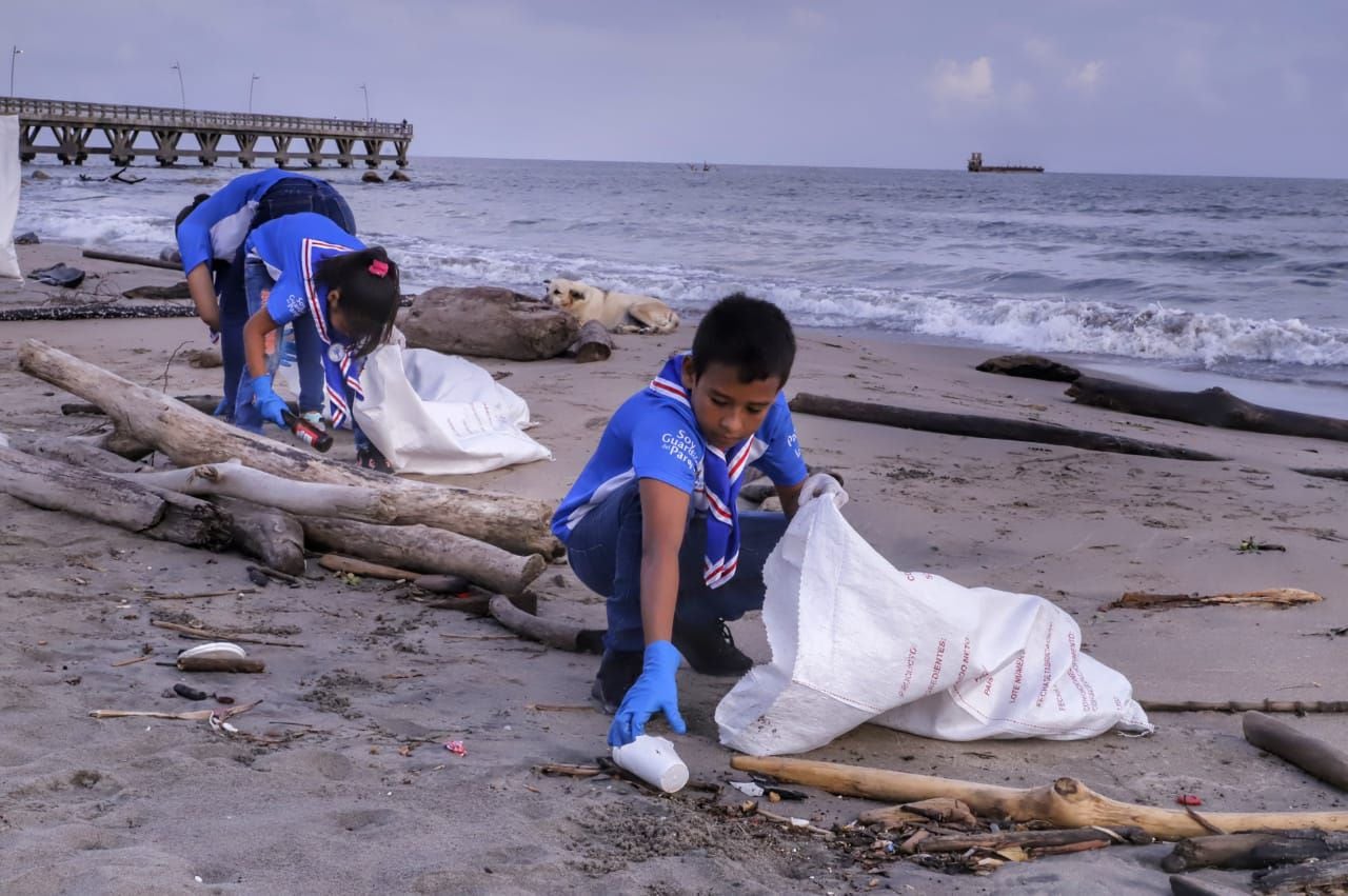 Los 400 kilos de basura estaban en las playas de Puerto Colombia
