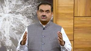 This grab from video released by Adani Enterprises Ltd. on Thursday, Feb.2, 2023 shows Indian billionaire Gautam Adani addressing investors from an unknown location. Losses for the troubled Adani Group, India's second-largest conglomerate, deepened on Friday as shares in its flagship company tumbled another 25%, extending over a week of declines that have wiped out tens of billions of dollars in market value. (Adani Enterprises Ltd. via AP)