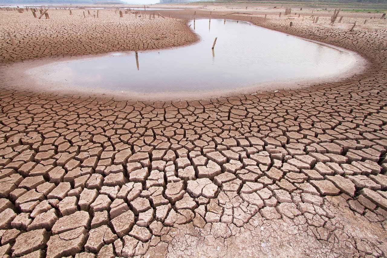 Tierra de sequía del cambio climático