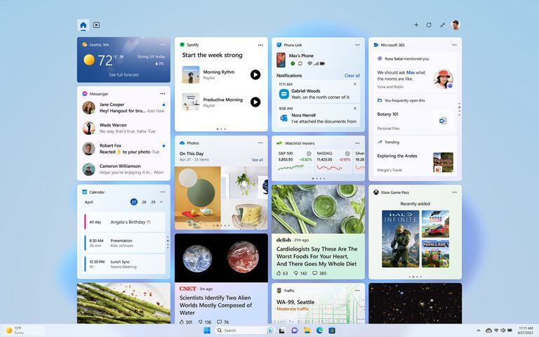 Los widgets de Windows 11 serán más inteligentes para ofrecer información relevante para el usuario.