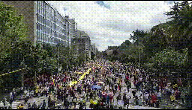 Así están las manifestaciones en Bogotá