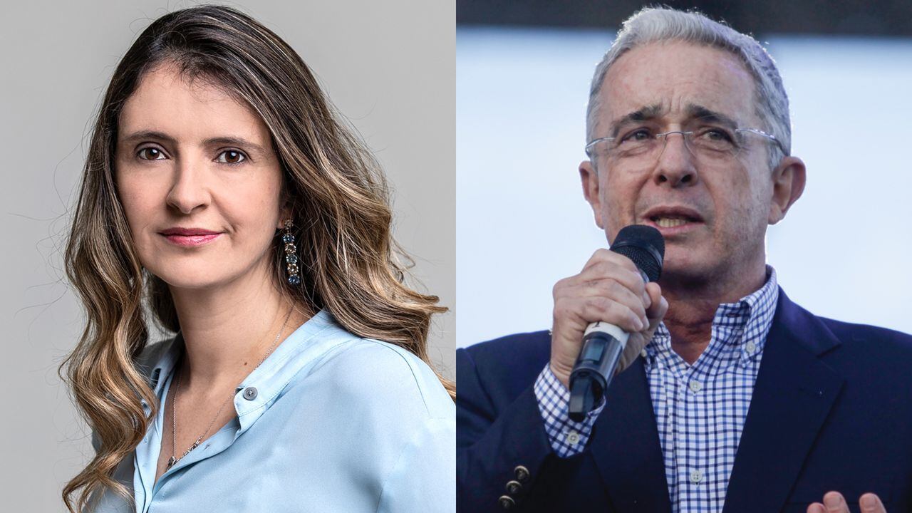 Paloma Valencia y Álvaro Uribe Vélez.