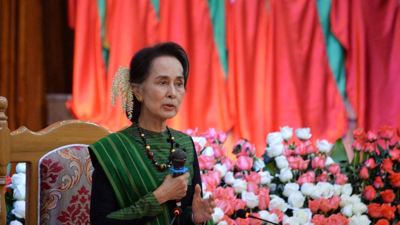 Aung San Suu Kyi (Photo by Thet Aung / AFP)