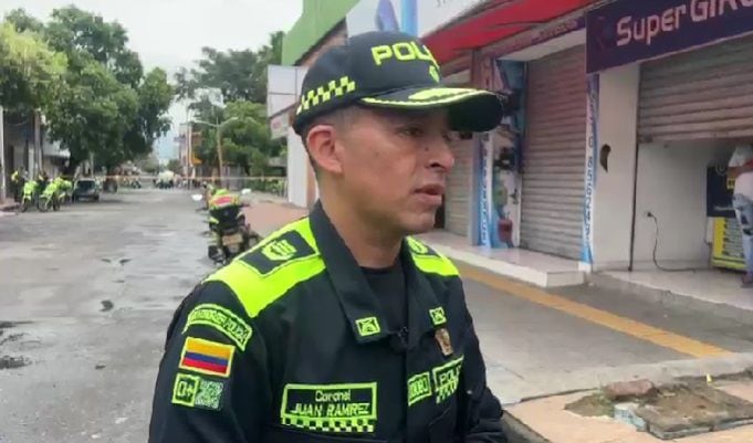 Comandante de la Policía Metropolitana de Cúcuta (Mecuc), en el lugar de los hechos