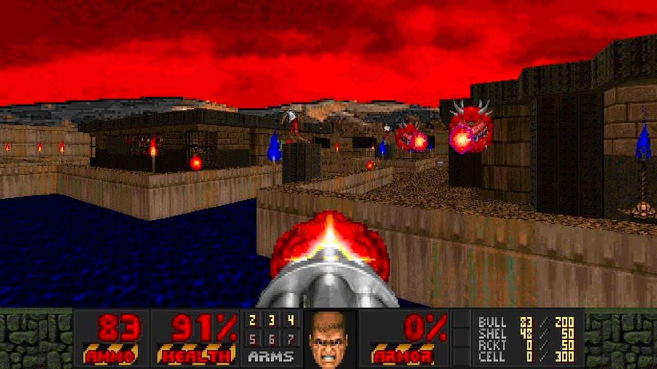 Doom, videojuego que ayudó a definir el género de First-person shooter.