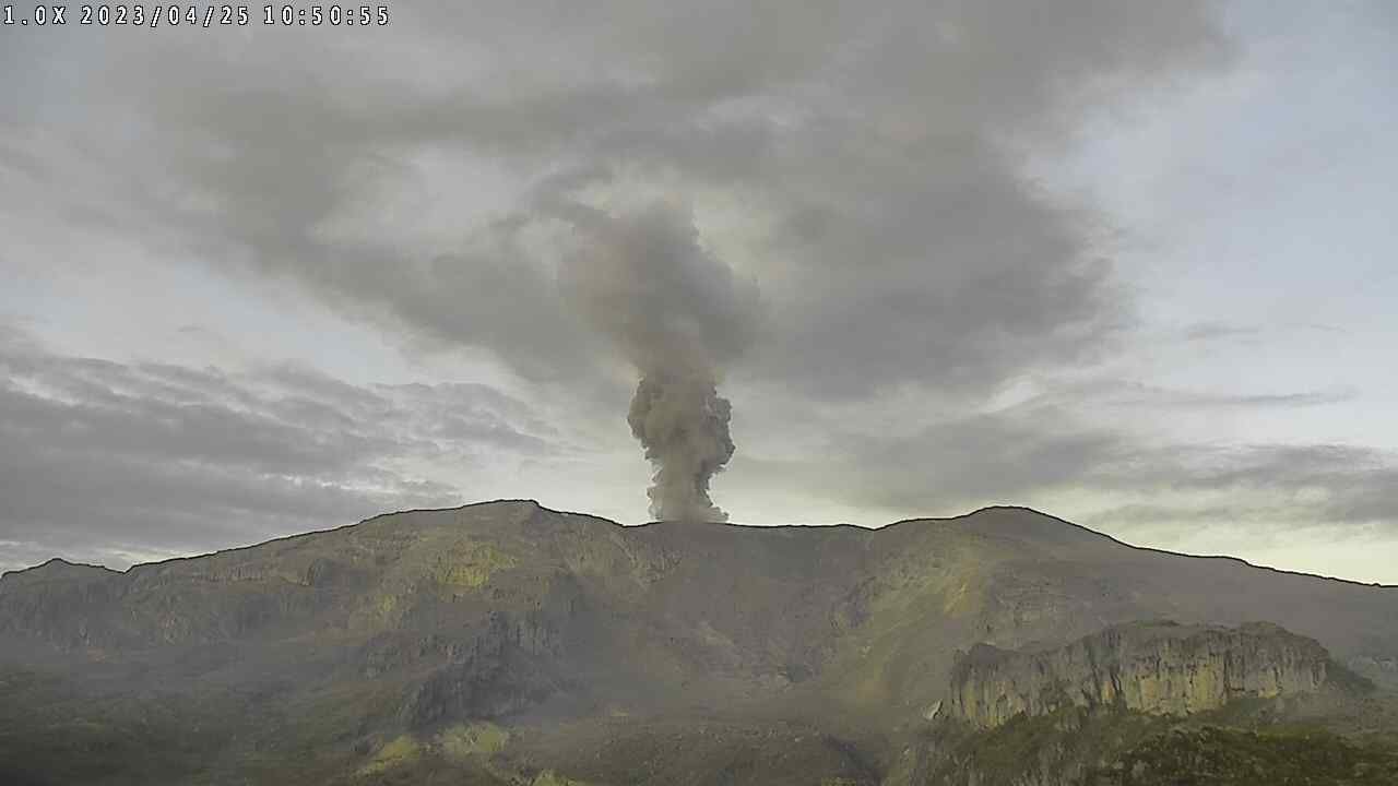 Volcán Nevado del Ruiz este 25 de abril.