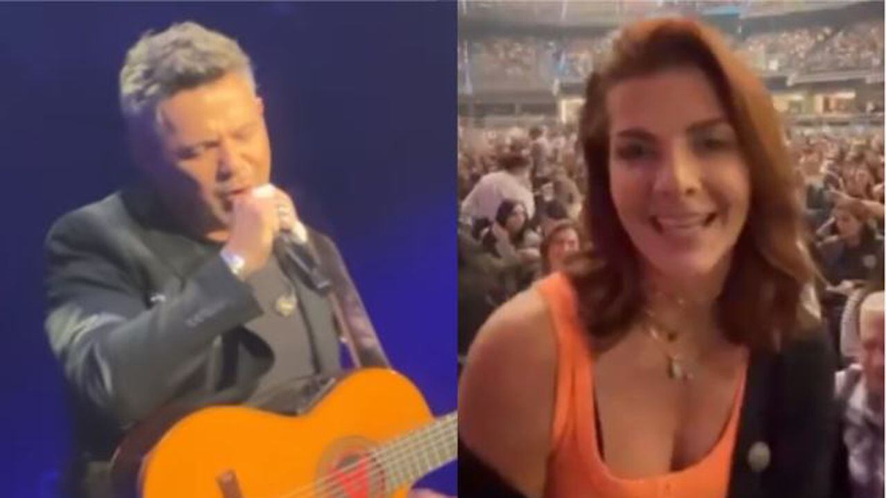Carolina Cruz disfrutó del concierto de Alejandro Sanz en Bogotá