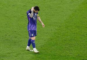 Lionel Messi tras el cobro errado con Argentina.