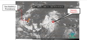 La tormenta Tropical Trece podría convertirse en huracán a su llegada a San Andrés.
